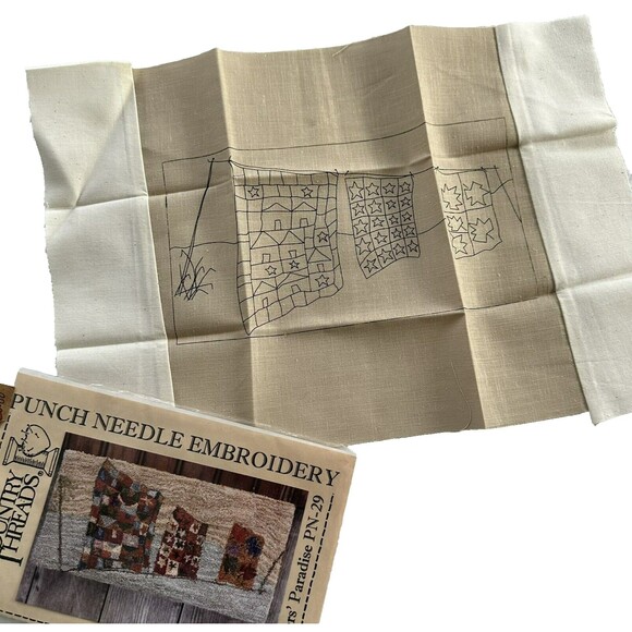 Punch Needle Embroidery Preprinted Fabric Country Threads Quilters Paradise PN29 - Picture 4 of 4